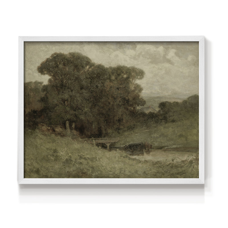 Paysages rétro-DCCXV-reproduction encadrée, H 8 po x l 10 po, Blanc