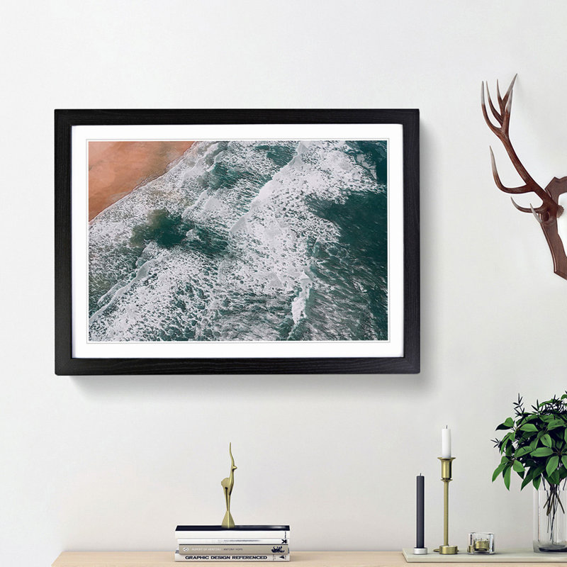 Beach in Ko Phayam Thailand in Abstract - Picture Frame Graphic Art Print, Black Framed, 27cm H x 36cm W x 2cm D