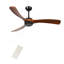 Ventilateur de plafond 72 pouces en bois sans lumière avec télécommande, ventilateur de plafond à profil bas sans lumière, moteur CC réversible silencieux avec minuterie