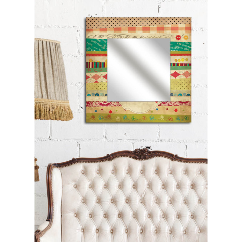 Miroir décoratif élégant avec plexiglas, 19,7 po x 19,7 po | Cadre durable en 100% panneau de fibres à densité moyenne, épaisseur: 0,3 pouce | Idéal pour le salon, la chambre à coucher ou le vestibule, il rehausse n'importe quel espace avec une é