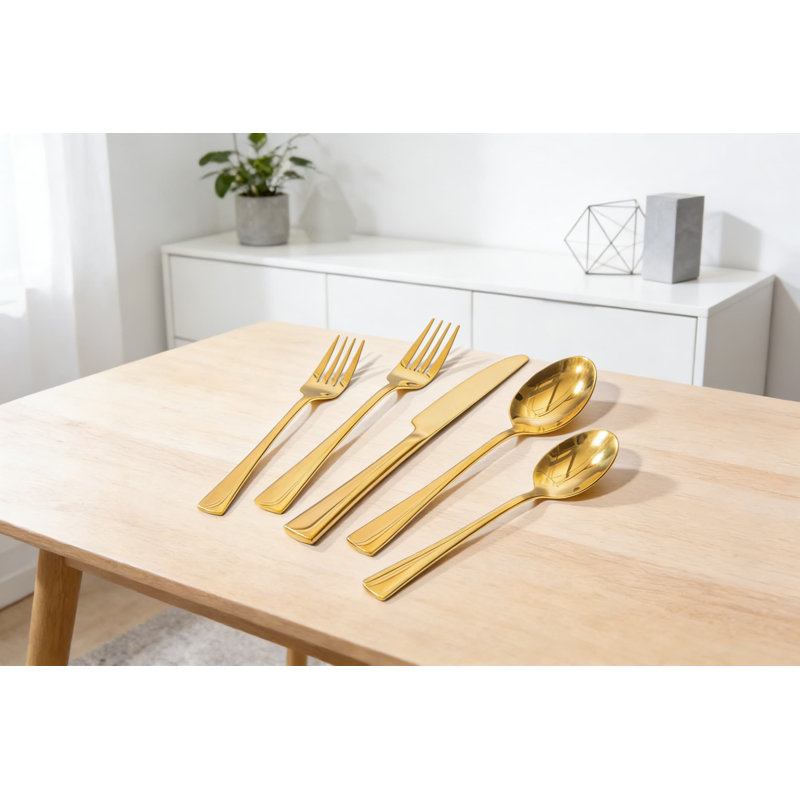 Ensemble de couverts en acier inoxydable 40 pièces pour 8 personnes, ensemble de couverts forgés 18/10 à finition miroir, argenterie allant au lave-vaisselle pour la maison, le restaurant et les réceptions