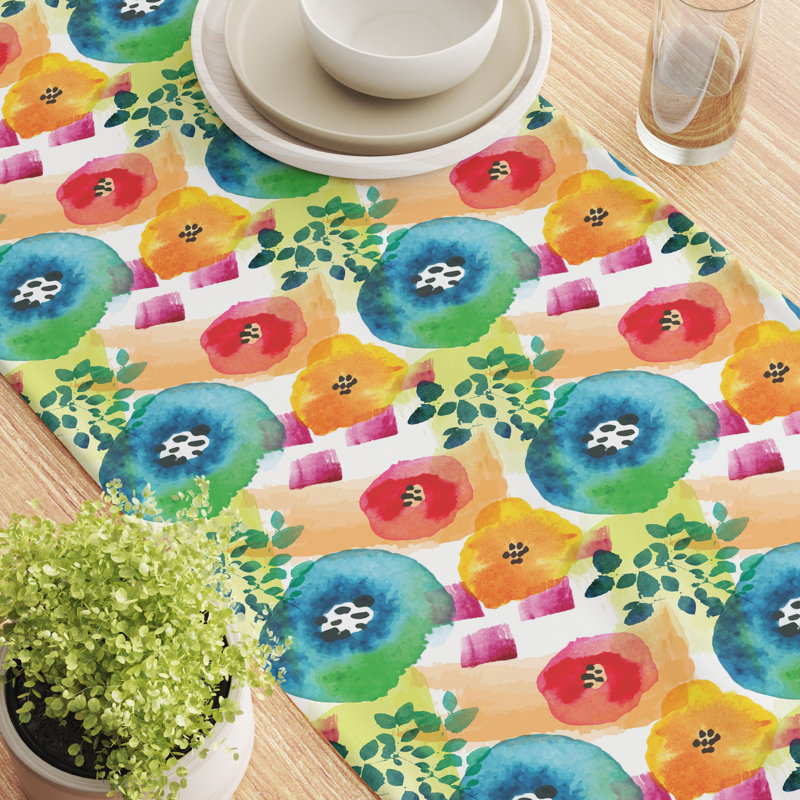 Table Runner, 100% Cotton, Floral 192, 90" x 16"