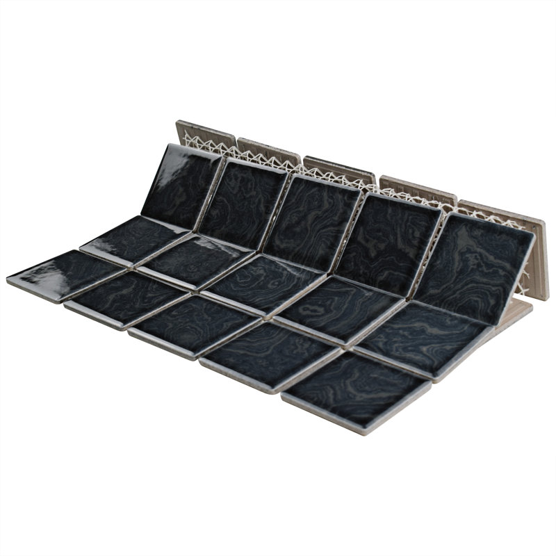 Resort 2" x 2" Porcelain Grid Mosaic Tile, Black