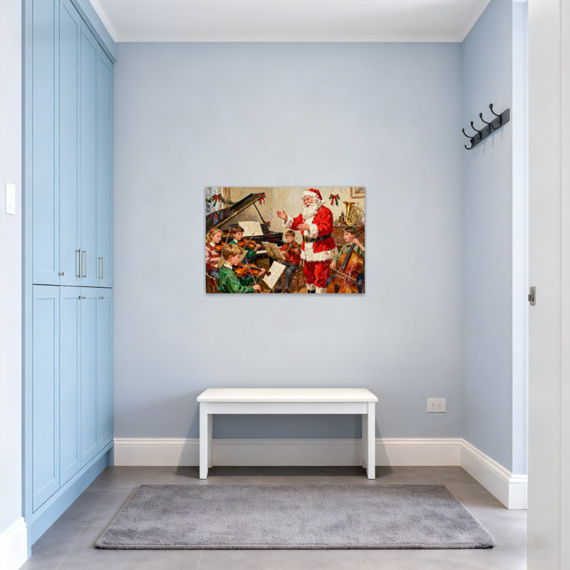 Scène de Noël Christmas Père, H 12 po x l 18 po