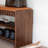 Black Walnut Shoe Changing Stool 4 Pair Solid Wood Shoe Storage Bench