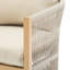 Chaise courbée moderne en aluminium beige, tissée à la corde, rembourrée pour socialiser dans les espaces extérieurs, profondeur de 24,03 po, largeur de 25,35 po, hauteur de 27,35 po, salon de 15,01 lb avec sièges, patios parfaits,