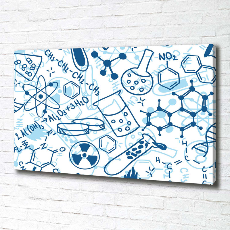 Chemistry Background - Wrapped Canvas Print
