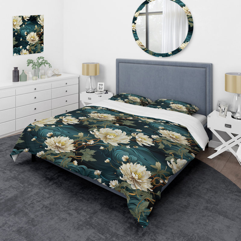 Ensemble de housse de couette Maggs, Housse de couette pour grand lit et 2 taies décor