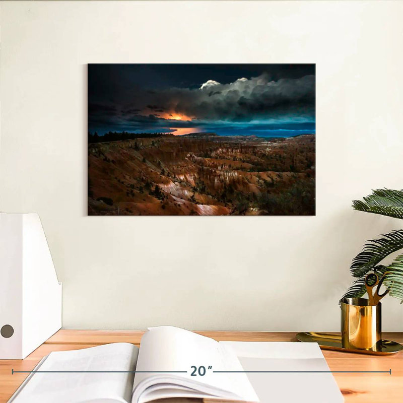 Alvord orage au-dessus de Bryce Canyon, H 8 po x l 12 po