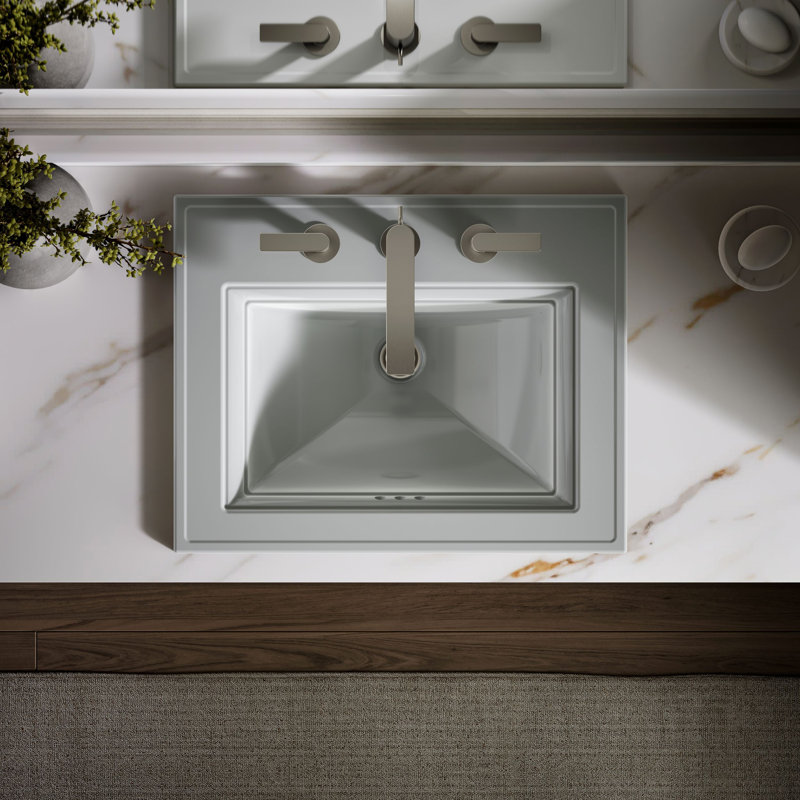 Memoirs® Stately Drop-in Bathroom Sink, Ice Gray, 8" Centers