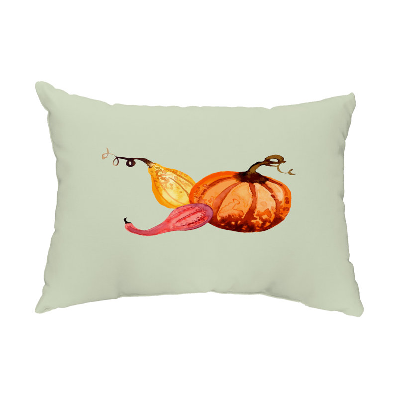 Gourd Pile Outdoor Rectangular Pillow Cover & Insert, Green
