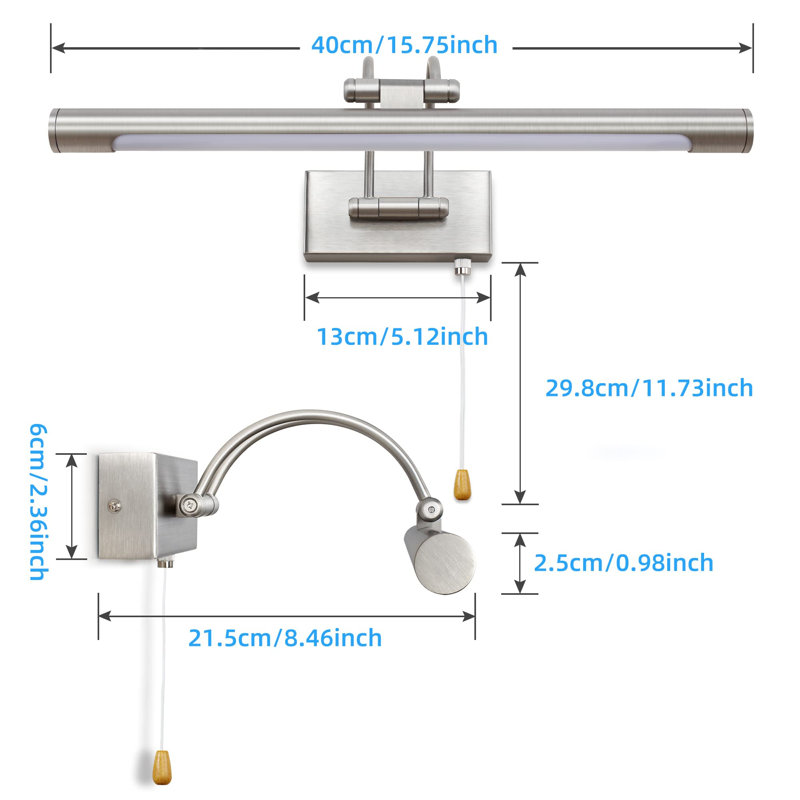 Dalores Chrome Swing Arm Sconce