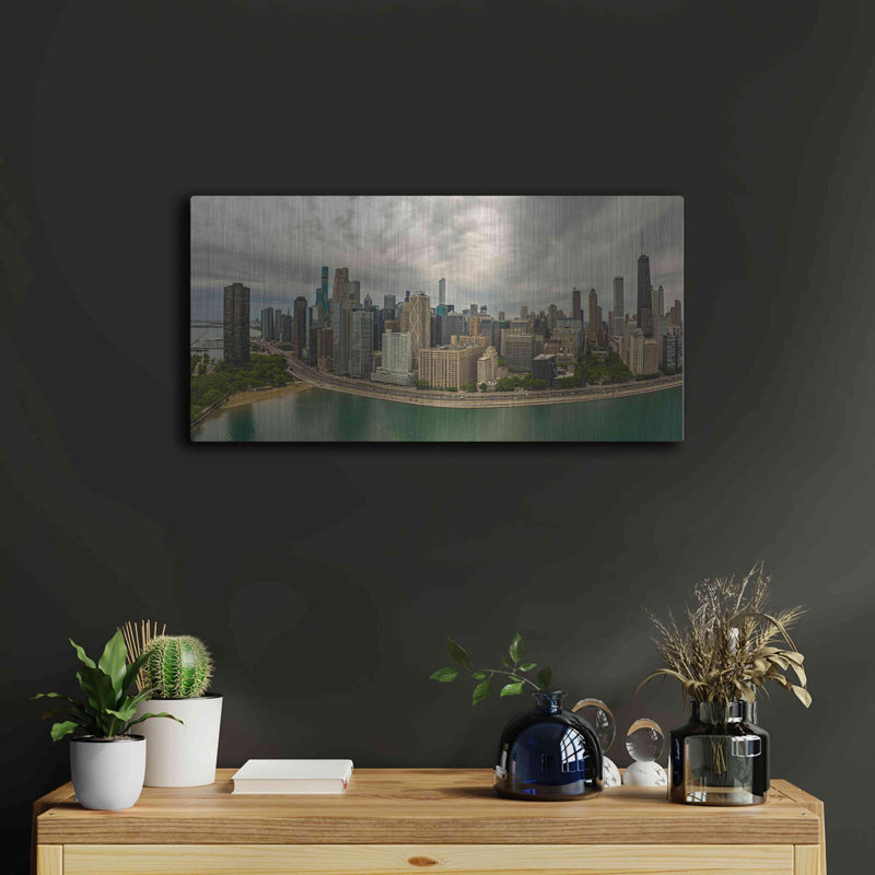 "Cloudy Chicago 2" par AKG, H 12 po x l 24 po
