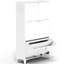 Armoire à chaussures autoportante entièrement en acier, 3 tiroirs, - Armoire de rangement blanche au design économe en espace