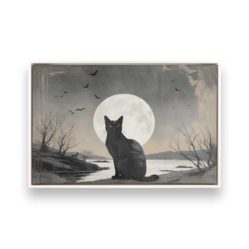 Impression sur toile Lunar Watcher, H 20,75 po x l 30,75 po, Blanc opaque