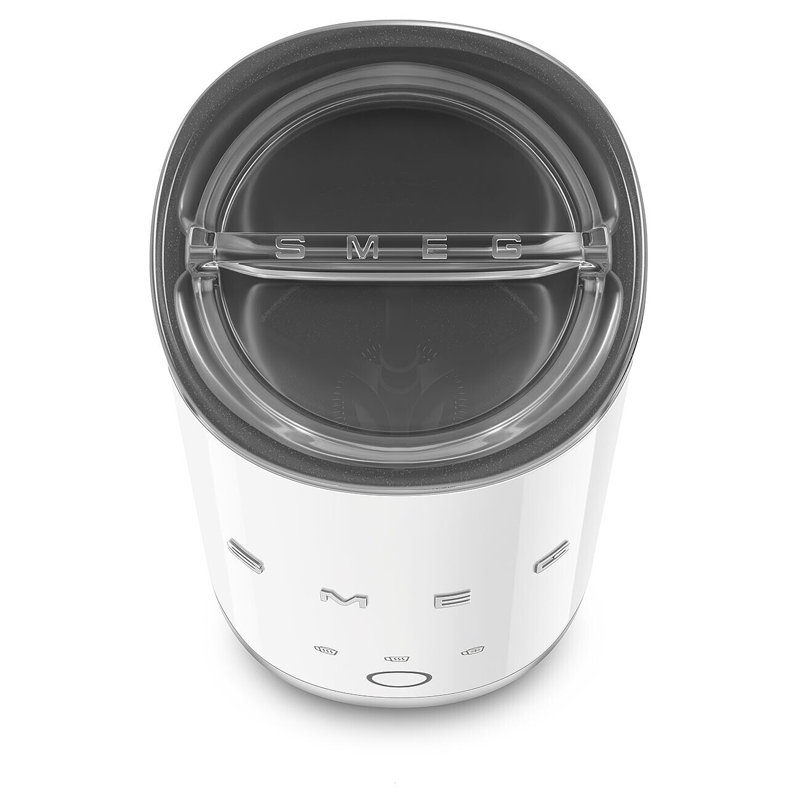 Mini moussoir à lait style rétro années 50 en blanc, Blanc