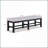 Counter Height Bench Tufted Upholstered Tapered Wood Legs | Charcoal | Solid Wood