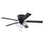 Ventilateur de plafond encastré intérieur noir mat 52 po Bodner