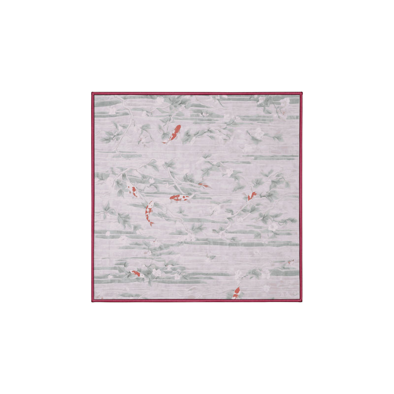 Machine Washable Beige Area Rug, Square 6'
