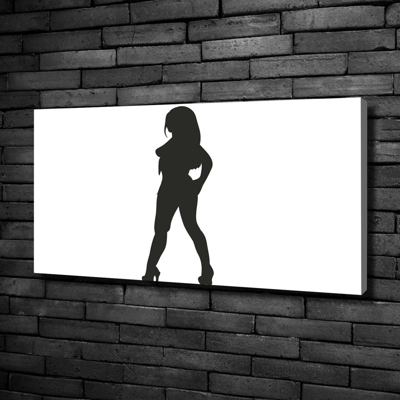 Silhouette Of A Woman - Wrapped Canvas Print
