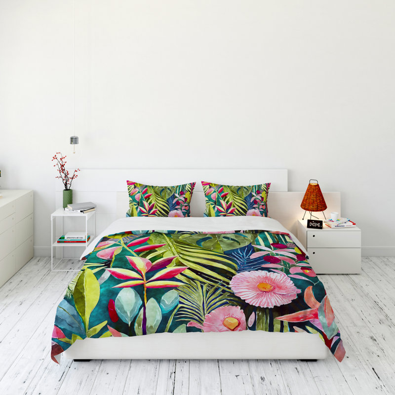 Modern & Contemporary Polyester Duvet Cover, Twin Duvet Cover + 1 Queen Sham