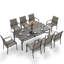 Ensemble de salle à manger rectangulaire en acier inoxydable 82,6 po Sutiya-95203816