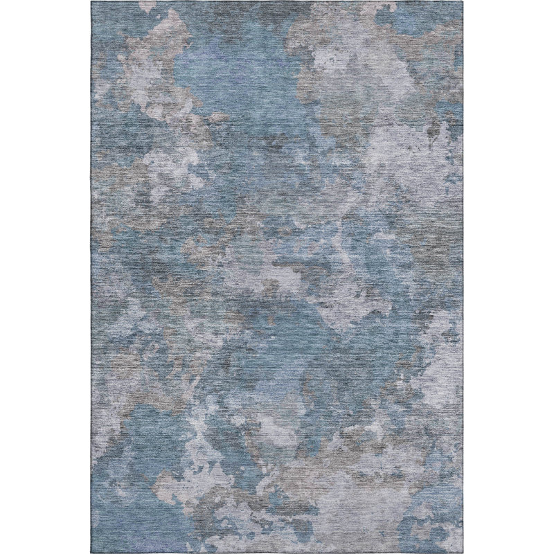 Premium Machine Washable Pinkston Abstract Rug, Rectangle 10' x 14'
