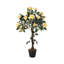 90cm Yellow Artificial Rose Flower Tree in Pot for Decoration-1654555905