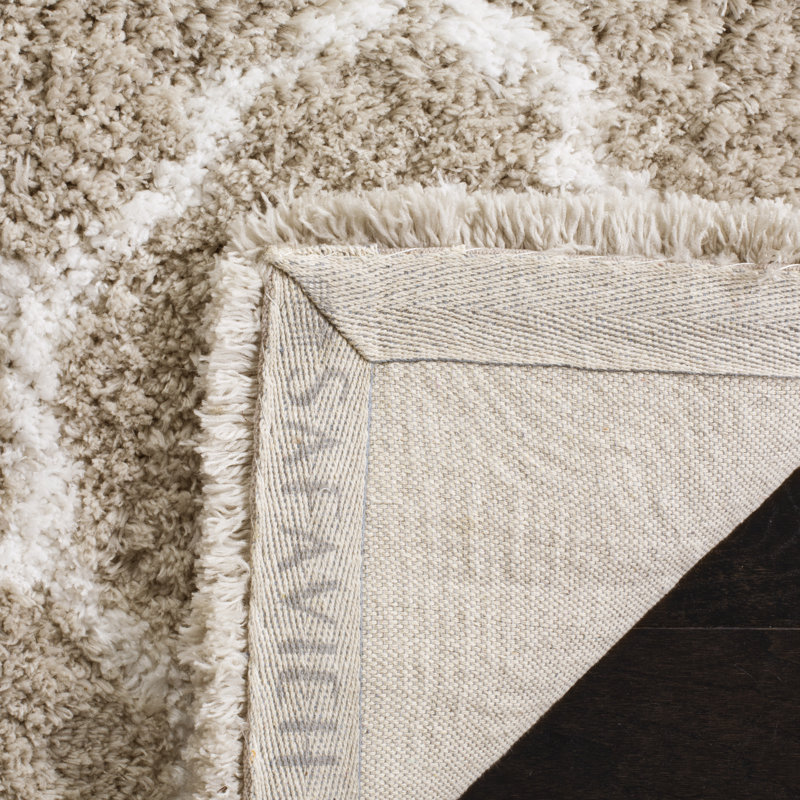 Ardele Toronto Shag Hand Tufted Performance Geometric Rug, Rectangle 4' x 6'