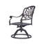 Ensemble de 2 chaises berçantes pivotantes d'extérieur en aluminium avec coussin pour patio-1744743484