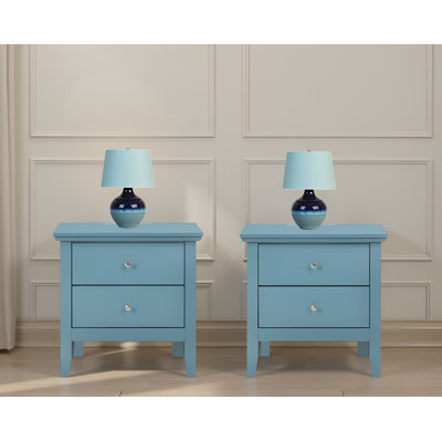 Morelia Teal Nightstand Set Of 2