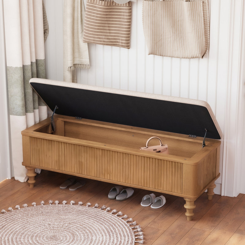 Banc de rangement avec repose-pieds 50,8 po