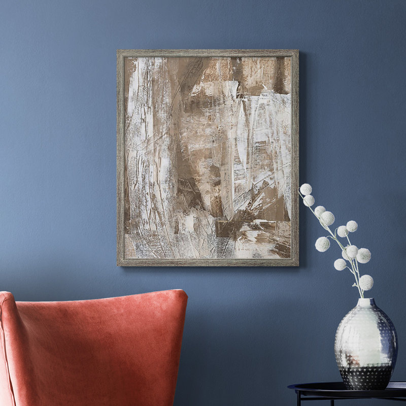 Bronzé I, toile encadrée de qualité supérieure - prête à être accrochée, Gris, H 24 po x l 20 po
