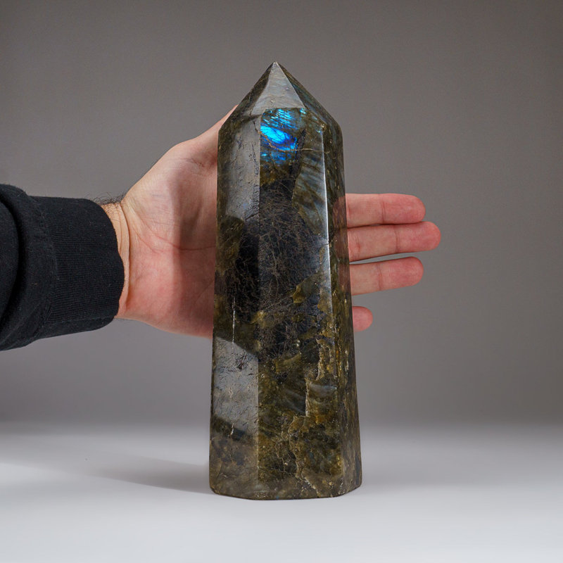 Polished Labradorite Obelisk from Madagascar (4.9 lbs)