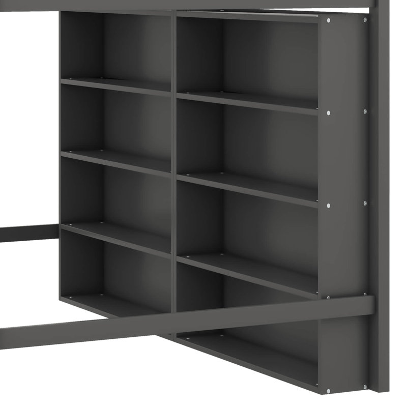 Imberly Kids Loft Bed, Full, Red