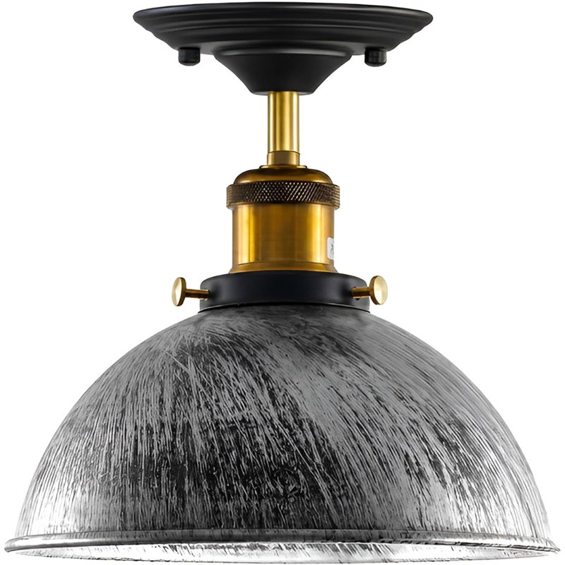 Semi Flush Mount, Brushed Silver