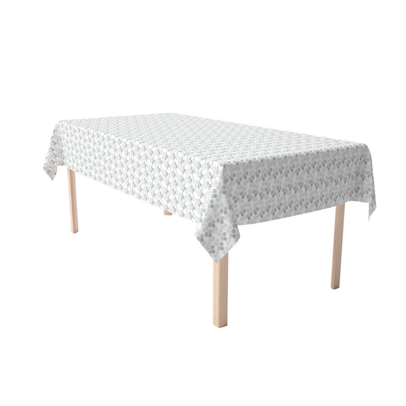Rectangular Tablecloth, 100% Cotton, 52X104", Monochrome Branches, 84" L x 60" W