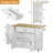 47.2" W Rolling Kitchen Island With Drawer And Cabinets, Kitchen Cart With Drop Leaf, Lockable Wheels And Towel Rack, Island For Kitchen, Dining Room-123031948