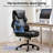 Executive Office Chair - Adjustable Inflatable Lumbar Support, Flip Up Arms, Heavy Duty Metal Base, Breathable PU Leather Ergonomic High Back Computer Chair Desk Chair, Thick Padded | Black-1635253313
