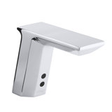 Geometric Single-Hole Touchless Ac-Powered Commercial Bathroom Sink Faucet with Insight Technology, Temperature Mixer and 6-3/4" Spout