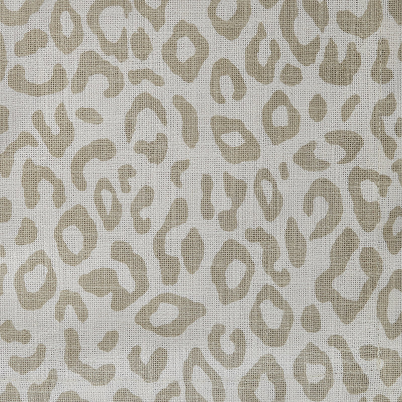 Ensemble de 4 serviettes de table à imprimé léopard naturel Leisha, Beige