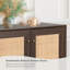 Buffet décoratif 31,5 "à 2 portes en rotin avec pieds en bois massif-315413103