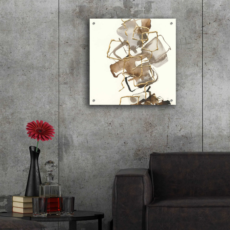 «Gold Squares I» par Chris Paschke, H 24 po x l 24 po x P 0,2 po