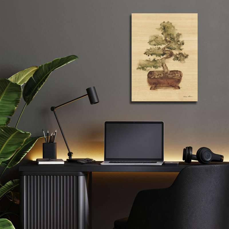 «Bonsai 1» par Cheri Blum, art mural en verre acrylique, H 16 po x l 12 po x P 0,13 po