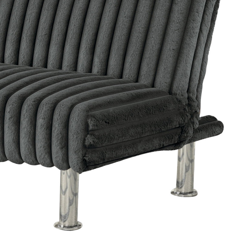 65.6'' W Upholstered Sofa Bed, Charcoal