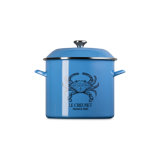 Le Creuset Enamel On Steel Blue Crab Stockpot, 16qt. Light Marseille
