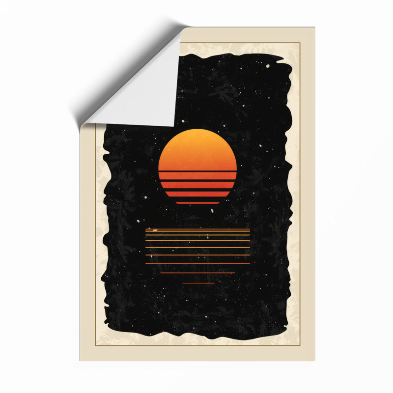 Sunset In Minimalist - Print, A4 - 29.7 x 21.0 cm, Unframed