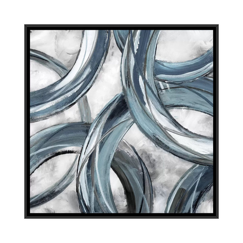 « ring around », impression sur toile, H 18 po x l 18 po x P 1,5 po, Toile avec cadre noir, Pas de tapis
