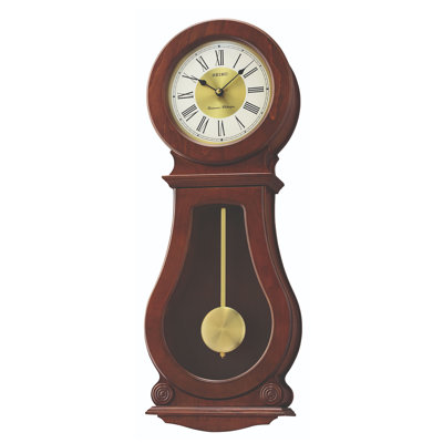 QXH071BLH Pendulum Wall Clock, Brown