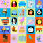 "Mid century pop", art mural texturé encadré-242765039-242765034